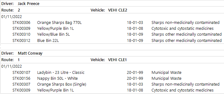 Waste reporting with exports for compliance and audits